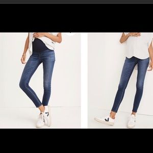 Madewell Maternity Over-the-Belly Skinny Jeans in Danny Wash w TENCEL stretch 25